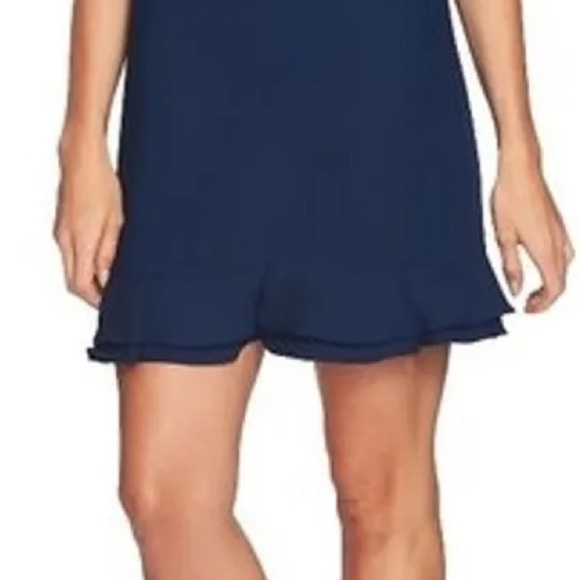 CECE navy blue Kate Ruffle Shift Dress Sz 12 - Picture 10 of 15